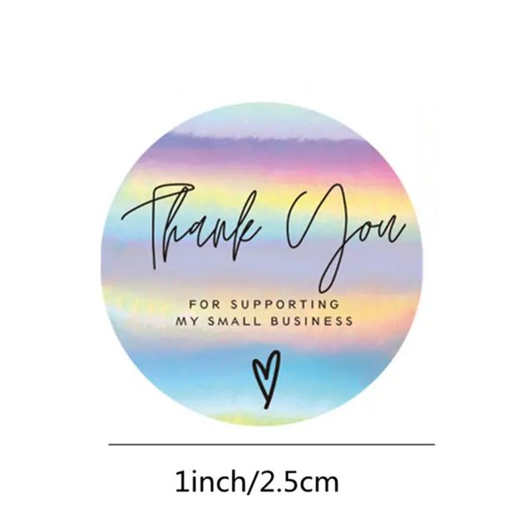 Other - 500pcs/Roll, Thank You For Supporting My Small Business Stickers, Laser Gift Lab